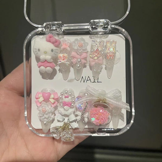 1.3"hello kitty junk nails